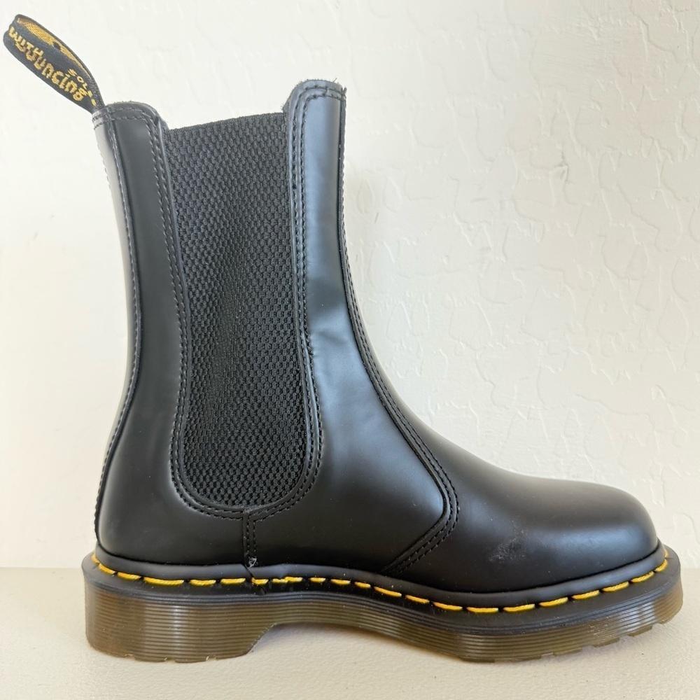 NEW DR MARTENS 2976 HI Black Smooth Leather Chelsea Boots EU36 L5 - Picture 5 of 10